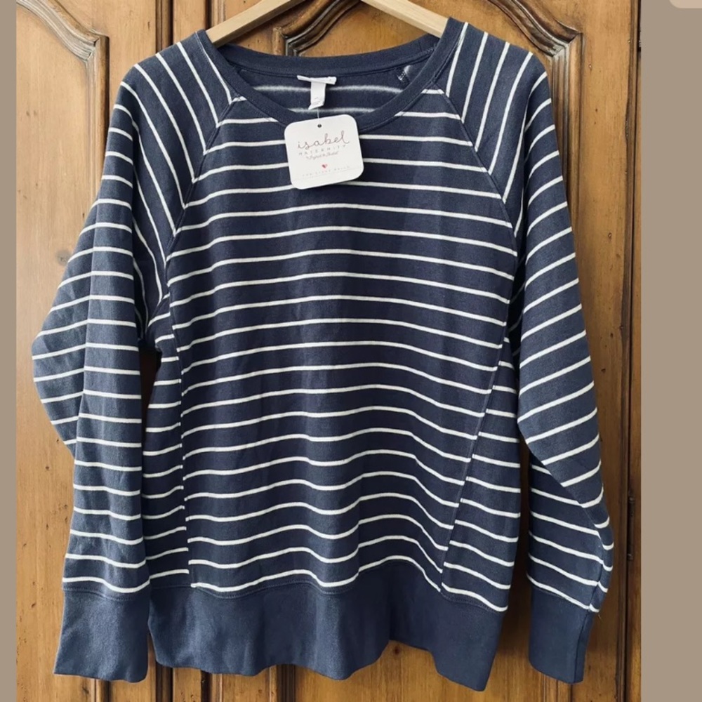 Ingrid & Isabel Maternity Striped Knit Sweatshirt